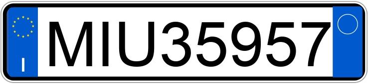 Numer rejestracyjny MIU35957 posiada ALFA ROMEO Spider