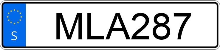 Numer rejestracyjny MLA287 posiada Saab 9-3
