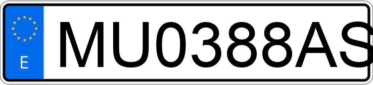 Registreringsnummeret MU0388AS har BMW SERIE 3