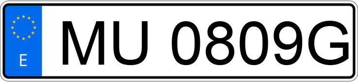 Numer rejestracyjny MU0809G posiada SIMCA 1200 Numer rejestracyjny MU0809G posiada SIMCA 1200