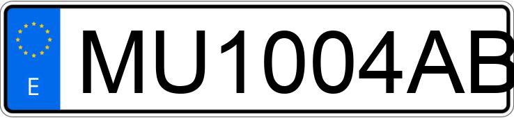 Numer rejestracyjny MU1004AB posiada JAGUAR SOVEREIGN