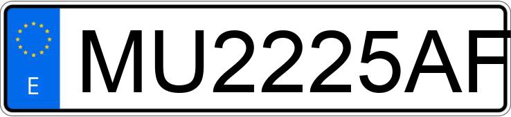 Numer rejestracyjny MU2225AF posiada RENAULT 21