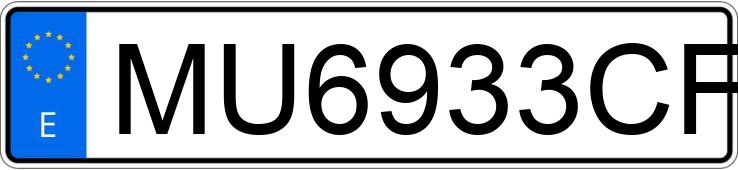 Numer rejestracyjny MU6933CF posiada MITSUBISHI MONTERO