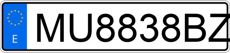 Numer rejestracyjny MU8838BZ posiada BMW SERIE 3