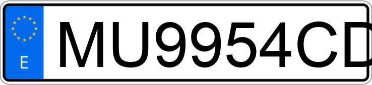 Numer rejestracyjny MU9954CD posiada KIA SHUMA