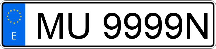 Numer rejestracyjny MU9999N posiada RENAULT 6