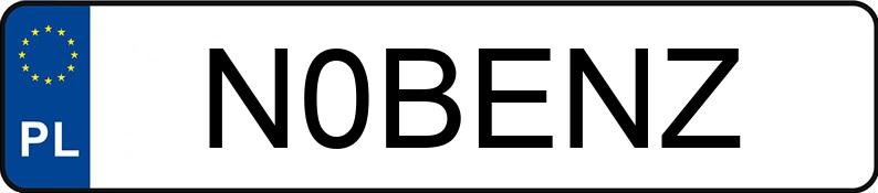 Numer rejestracyjny N0BENZ posiada MERCEDES-BENZ 230 E Kat. 124 230CE