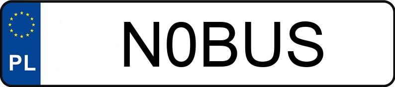 Numer rejestracyjny N0BUS posiada FIAT DUCATO