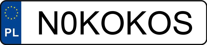 Numer rejestracyjny N0KOKOS posiada BMW 335i MR`12 E5 F30 335i MR`12 E5 F30