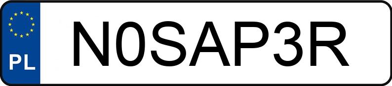 Numer rejestracyjny N0SAP3R posiada BMW M 4 Coupe 3.0 MR`21 E6d G82 Competition M Drivelogic