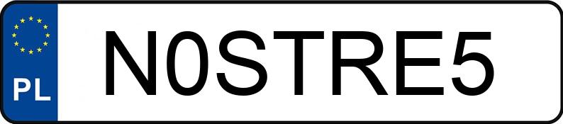 Numer rejestracyjny N0STRE5 posiada TOYOTA YARIS Numer rejestracyjny N0STRE5 posiada TOYOTA YARIS