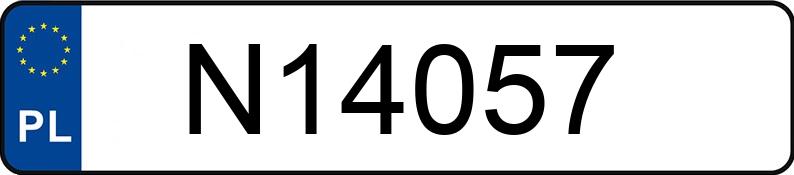 Numer rejestracyjny N14057 posiada OPEL Insignia 2.0 CDTI MR`08 E4 Insignia