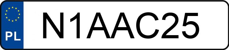 Numer rejestracyjny N1AAC25 posiada TOYOTA TOYOTA COROLLA