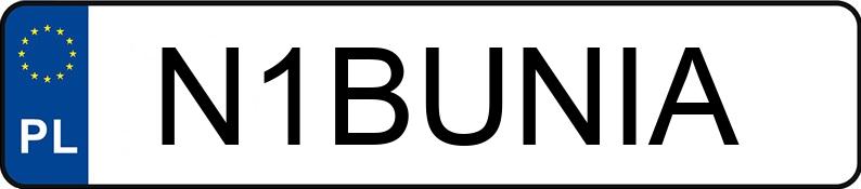 Numer rejestracyjny N1BUNIA posiada BMW 540I Numer rejestracyjny N1BUNIA posiada BMW 540I