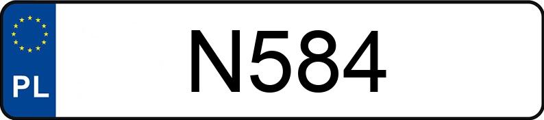 Numer rejestracyjny N584 posiada VOLKSWAGEN JETTA