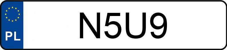 Numer rejestracyjny N5U9 posiada DODGE CHALLENGER