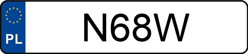 Numer rejestracyjny N68W posiada HONDA CIVIC 1.5 KAT