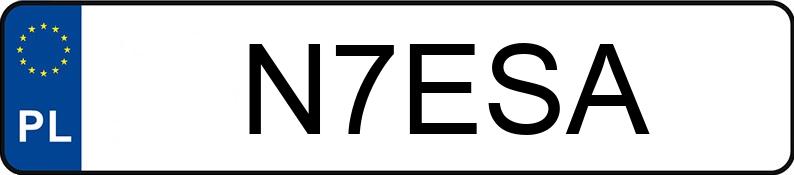 Numer rejestracyjny N7ESA posiada MERCEDES-BENZ S 500