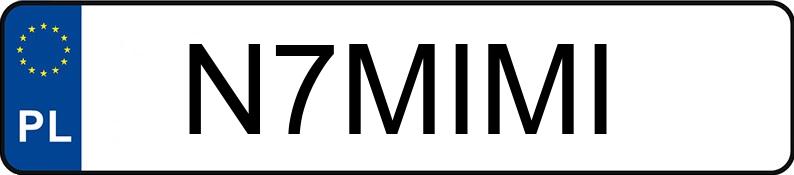 Numer rejestracyjny N7MIMI posiada AUDI A5 SPORTBACK