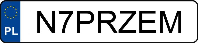 Numer rejestracyjny N7PRZEM posiada TOYOTA Hilux CRD MR`20 E6.2 3.2t Invincible Sport 4WD Aut.
