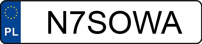 Numer rejestracyjny N7SOWA posiada BMW 3