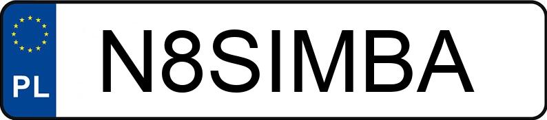 Numer rejestracyjny N8SIMBA posiada CHEVROLET (USA) Equinox MR`18 E6 LS 4WD