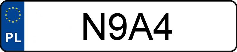 Numer rejestracyjny N9A4 posiada AUDI S3 Numer rejestracyjny N9A4 posiada AUDI S3