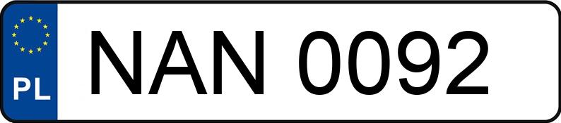 Numer rejestracyjny NAN 0092 posiada Fiar  - NAN0092
