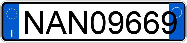 Numer rejestracyjny NAN09669 posiada ALFA ROMEO Spider