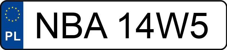 Numer rejestracyjny NBA 14W5 posiada VOLKSWAGEN PASSAT - NBA14W5