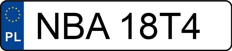 Numer rejestracyjny NBA 18T4 posiada AUDI A5 - NBA18T4