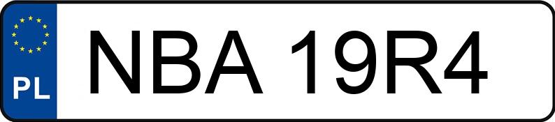 Numer rejestracyjny NBA 19R4 posiada AUDI S6 - NBA19R4
