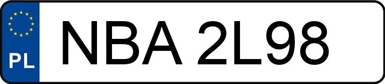 Numer rejestracyjny NBA 2L98 posiada TOYOTA AURIS - NBA2L98