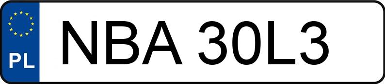 Numer rejestracyjny NBA 30L3 posiada TOYOTA Auris MR`07 E4 Luna - NBA30L3