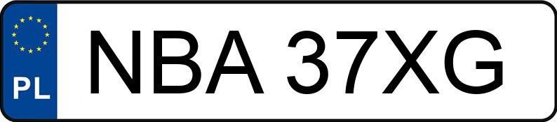 Numer rejestracyjny NBA 37XG posiada BMW 316i Kat. MR`01 E3 E46 316i Kat. MR`01 E3 E46 - NBA37XG