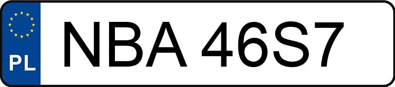 Numer rejestracyjny NBA 46S7 posiada AUDI A5 SPORTBACK - NBA46S7 Numer rejestracyjny NBA 46S7 posiada AUDI A5 SPORTBACK - NBA46S7