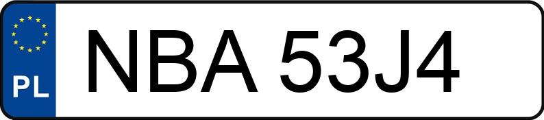 Numer rejestracyjny NBA53J4 posiada BMW 320 Diesel Kat. MR`01 E3 E46 320 Diesel Kat. MR`01 E3 E46