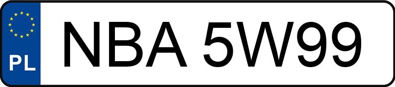 Numer rejestracyjny NBA 5W99 posiada FIAT PUNTO - NBA5W99 Numer rejestracyjny NBA 5W99 posiada FIAT PUNTO - NBA5W99