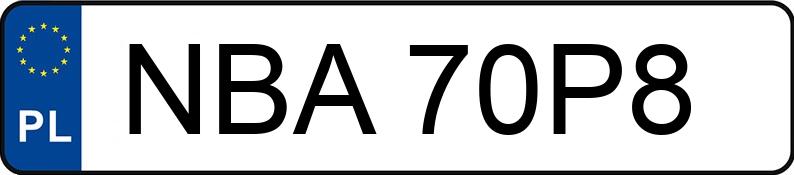 Numer rejestracyjny NBA 70P8 posiada OPEL MERIVA-A - NBA70P8