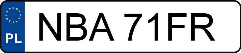 Numer rejestracyjny NBA 71FR posiada MAZDA 626 2.0 TD MR`00 Exclusive - NBA71FR
