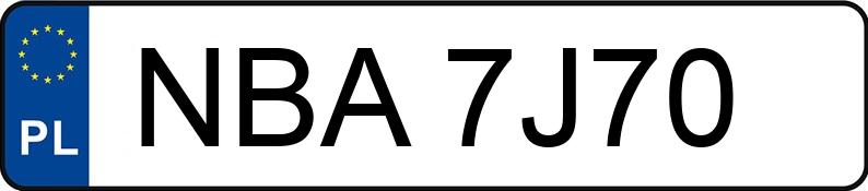 El número de registro NBA 7J70 tiene VOLVO V60 2.0 D3 MR`11 E5 V60 2.0 D3 MR`11 E5 - NBA7J70