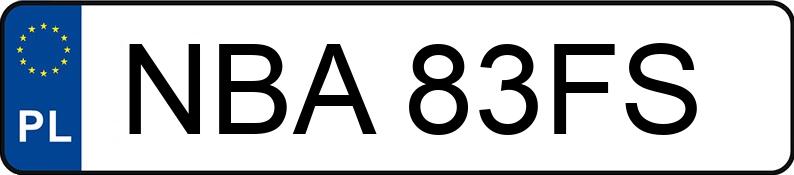 Numer rejestracyjny NBA 83FS posiada MERCEDES-BENZ A 170 CDI - NBA83FS