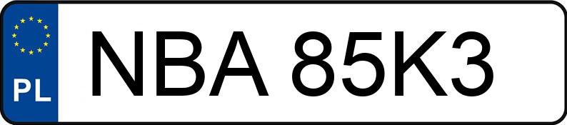 Numer rejestracyjny NBA 85K3 posiada HYUNDAI Tucson 1.6 T-GDI MR`21 E6d Smart - NBA85K3