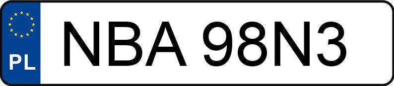 Numer rejestracyjny NBA 98N3 posiada FORD MONDEO 2.0 - NBA98N3