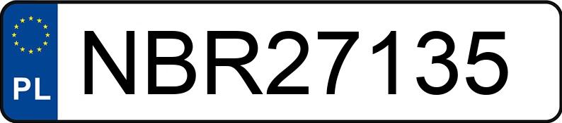 Numer rejestracyjny NBR 27135 posiada VOLKSWAGEN GOLF - NBR27135