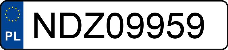 Numer rejestracyjny NDZ 09959 posiada FORD FOCUS - NDZ09959