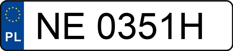 Numer rejestracyjny NE 0351H posiada TOYOTA PRIUS - NE0351H
