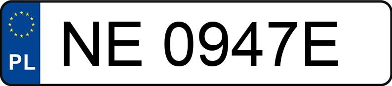 Numer rejestracyjny NE 0947E posiada VOLKSWAGEN PASSAT 1.6 KAT - NE0947E