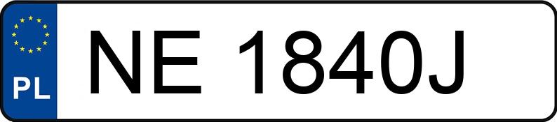 Numer rejestracyjny NE 1840J posiada TOYOTA Aygo 1.0 MR`05 E4 Black MM - NE1840J