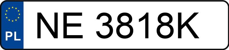 Numer rejestracyjny NE 3818K posiada DS DS 3 CROSSBACK - NE3818K